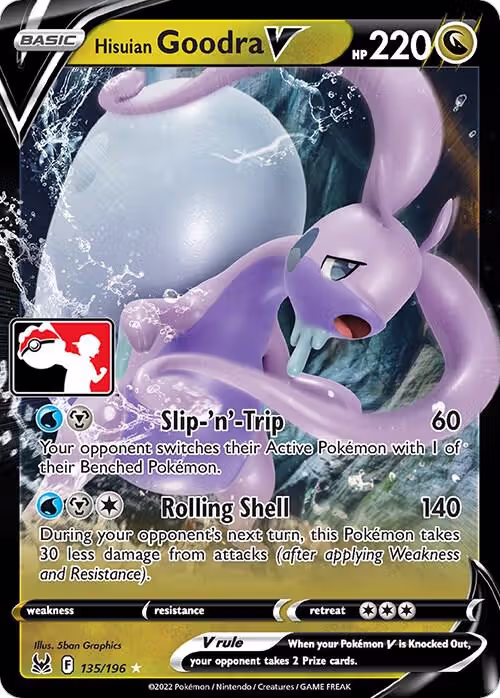 Hisuian Goodra V - 135/196 (135/196), Prize Pack Series Cards — Pokémon card price