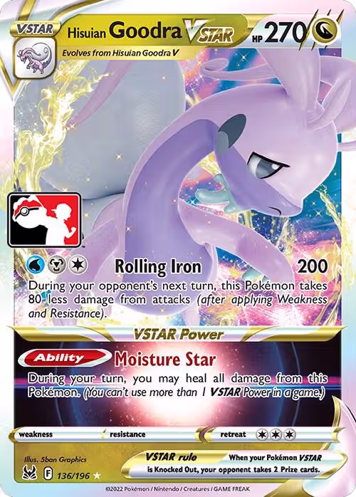 Hisuian Goodra VSTAR - 136/196 (136/196), Prize Pack Series Cards — Pokémon card price