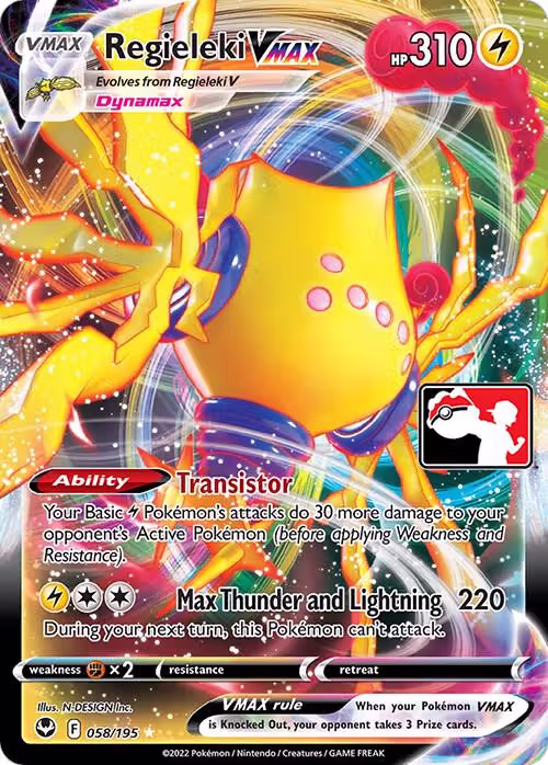 Regieleki VMAX - 058/195 (058/195), Prize Pack Series Cards — Pokémon card price