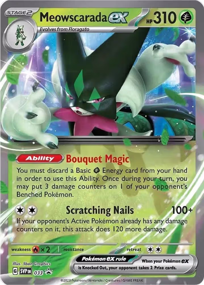 Meowscarada ex - 033 (033), Scarlet & Violet Promo Cards — Pokémon card price