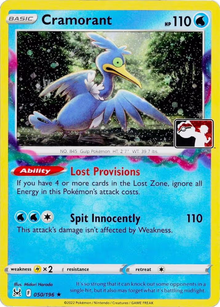 Cramorant - 050/196 (Cosmos Holo) (050/196), Prize Pack Series Cards — Pokémon card price