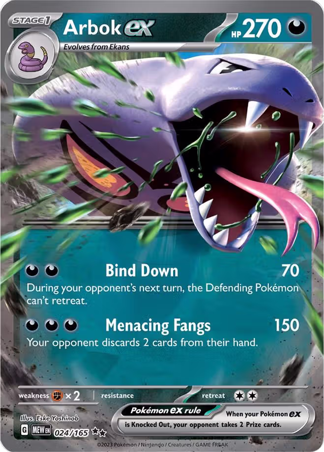 Arbok ex - 024/165 (024/165), Scarlet & Violet 151 — Pokémon card price