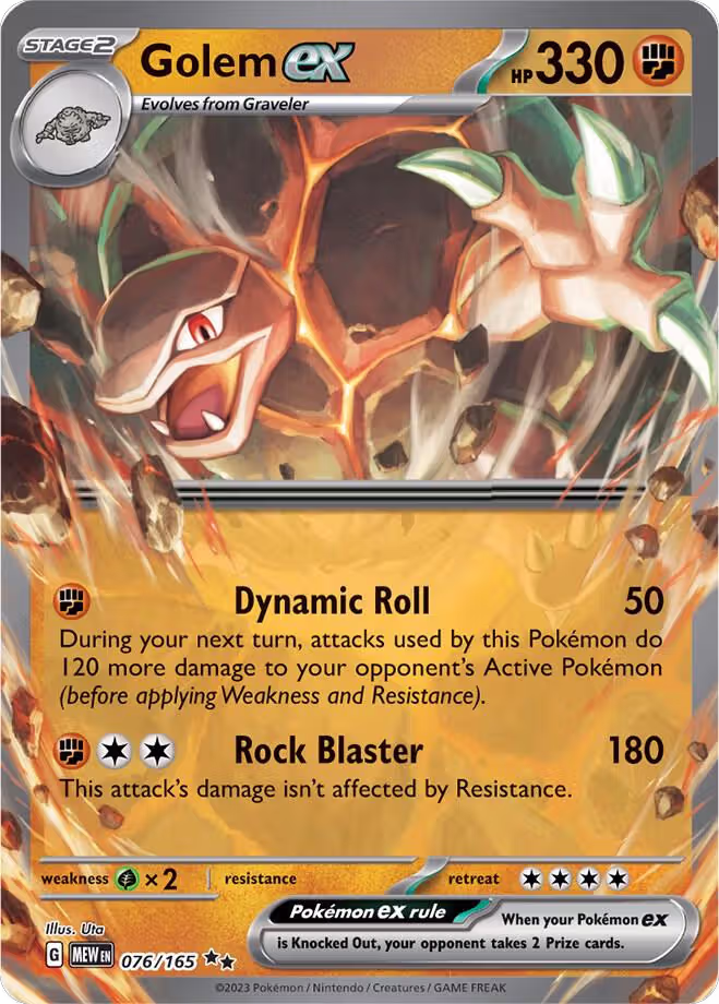 Golem ex - 076/165 (076/165), Scarlet & Violet 151 — Pokémon card price