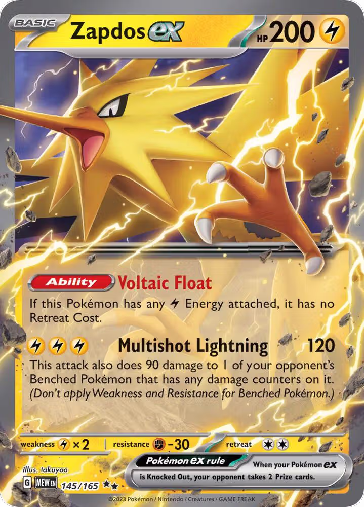 Zapdos ex - 145/165 (145/165), Scarlet & Violet 151 — Pokémon card price