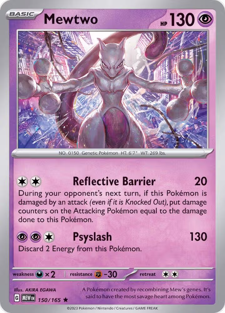 Mewtwo (150/165), Scarlet & Violet 151 — Pokémon card price
