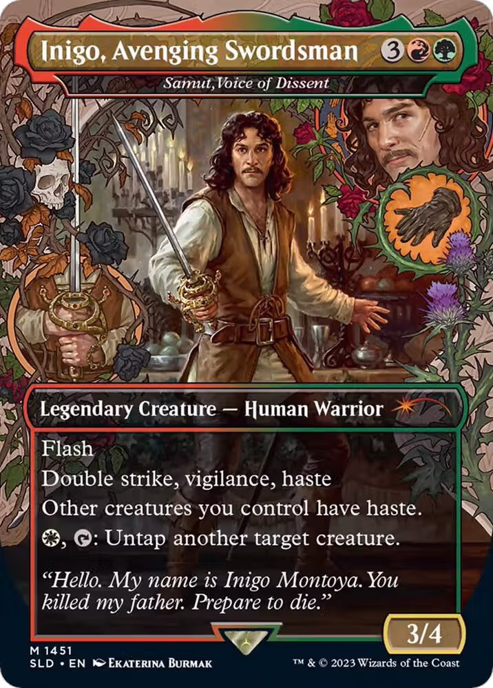 Inigo, Avenging Swordsman - Samut, Voice of Dissent (1451), Secret Lair Drop Series — Magic card price