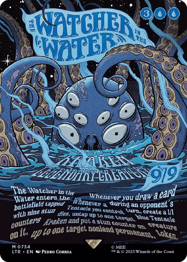 The Watcher in the Water (Borderless Poster) (734), Universes Beyond: The Lord of the Rings: Tales of Middle-earth — Magic card price