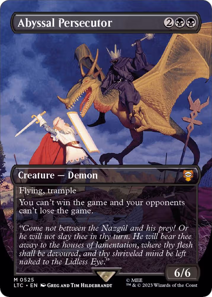 Abyssal Persecutor (Borderless) (525), Commander: The Lord of the Rings: Tales of Middle-earth — Magic card price