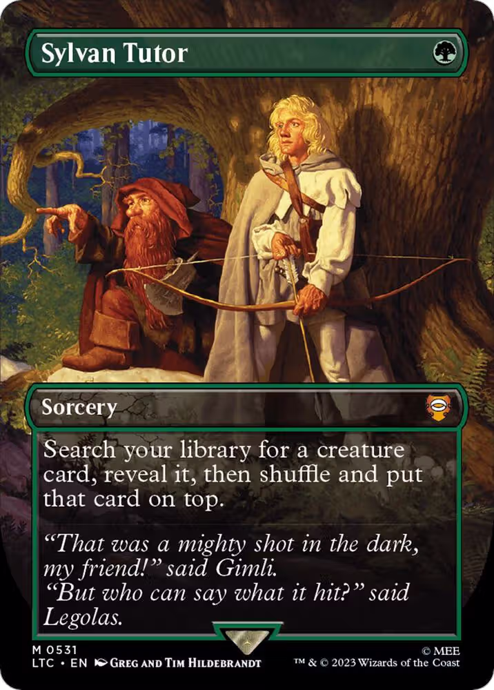 Sylvan Tutor (Borderless) (531), Commander: The Lord of the Rings: Tales of Middle-earth — Magic card price