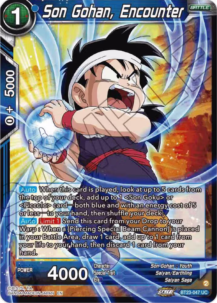 Son Gohan, Encounter (BT23-047), Perfect Combination — DB Super card price