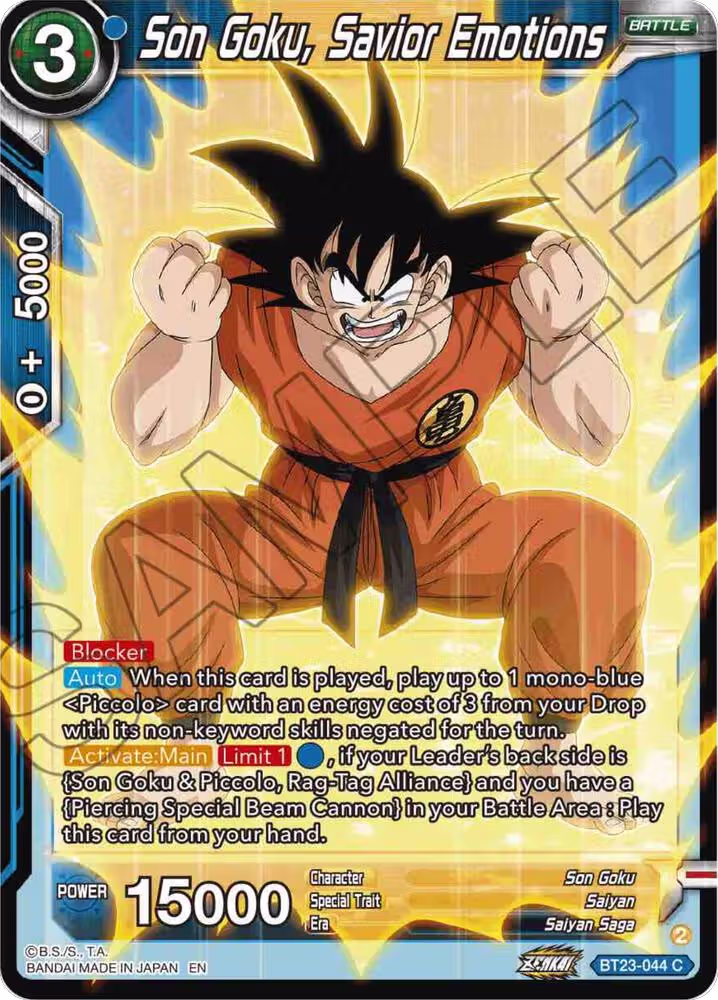 Son Goku, Savior Emotions (BT23-044), Perfect Combination — DB Super card price