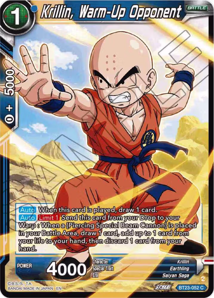 Krillin, Warm-Up Opponent (BT23-052), Perfect Combination — DB Super card price