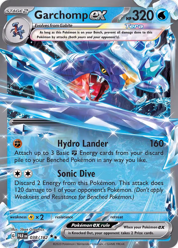 Garchomp ex - 038/182 (038/182), Paradox Rift — Pokémon card price