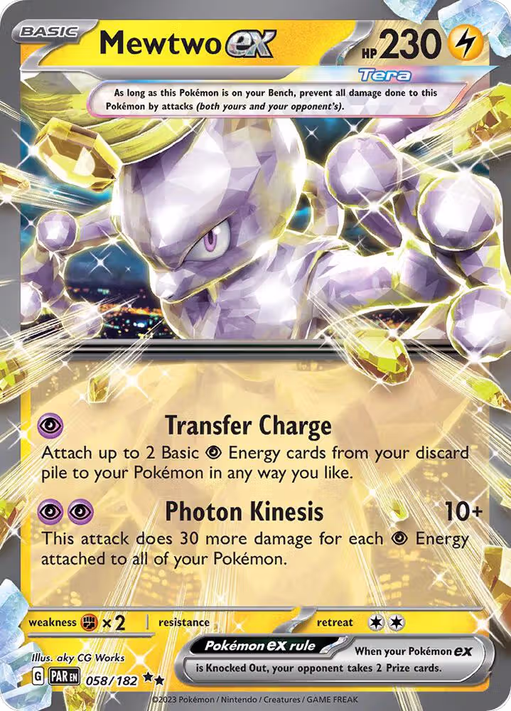 Mewtwo ex (058/182), Paradox Rift — Pokémon card price