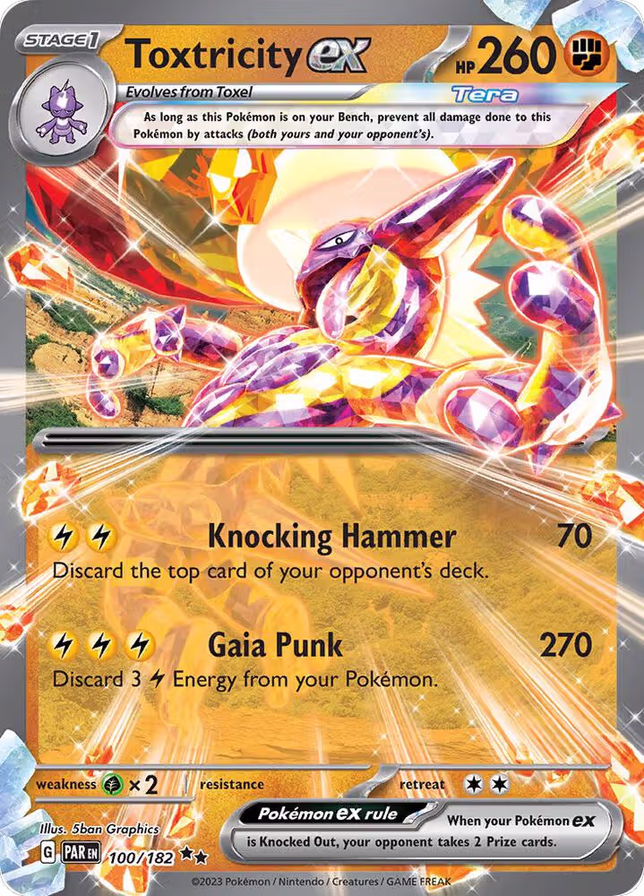 Toxtricity ex (100/182), Paradox Rift — Pokémon card price