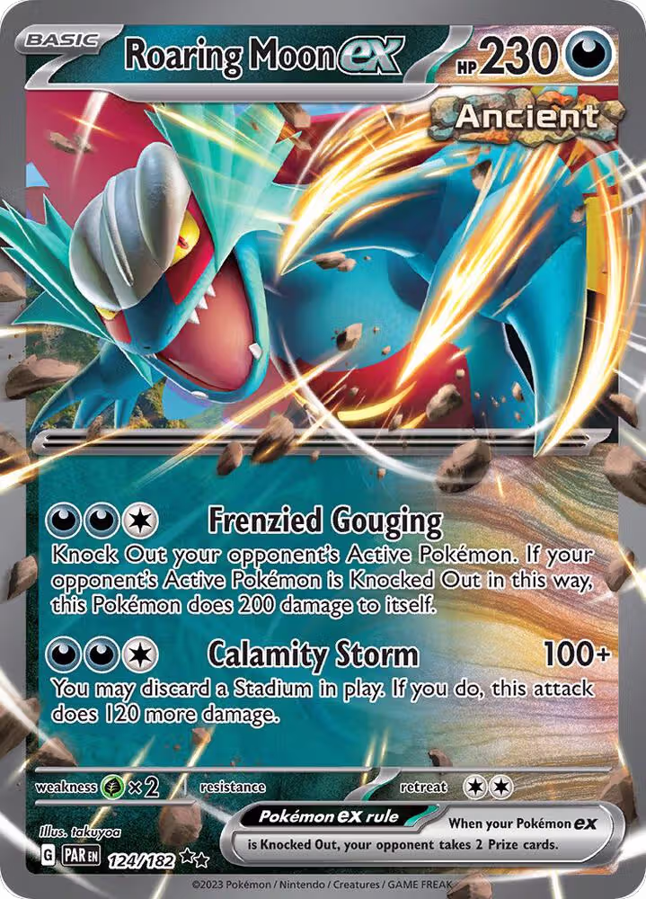 Roaring Moon ex (124/182), Paradox Rift — Pokémon card price