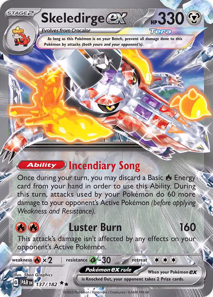 Skeledirge ex (137/182), Paradox Rift — Pokémon card price