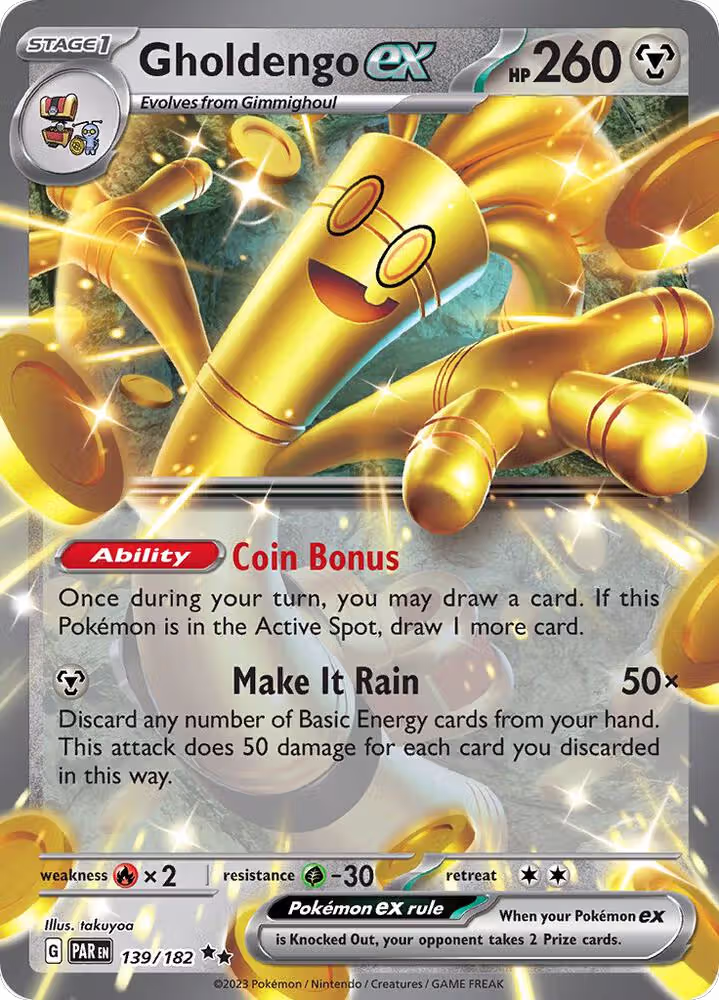 Gholdengo ex - 139/182 (139/182), Paradox Rift — Pokémon card price