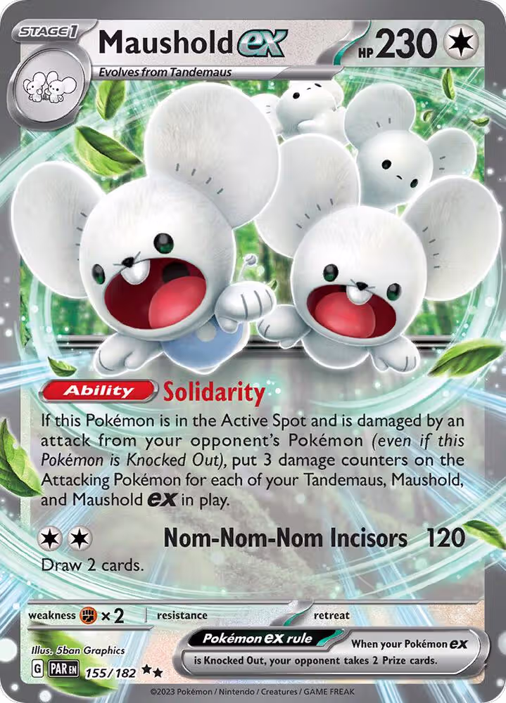 Maushold ex (155/182), Paradox Rift — Pokémon card price