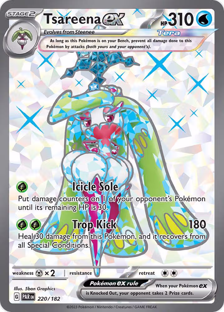 Tsareena ex - 220/182 (220/182), Paradox Rift — Pokémon card price
