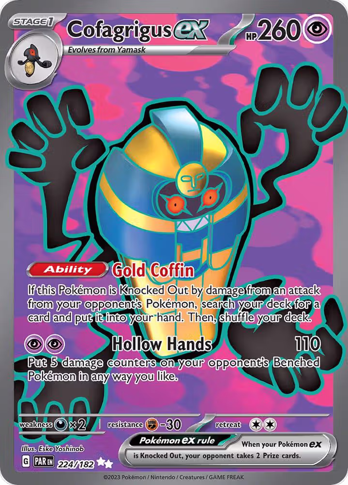 Cofagrigus ex - 224/182 (224/182), Paradox Rift — Pokémon card price