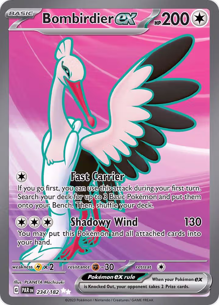 Bombirdier ex - 234/182 (234/182), Paradox Rift — Pokémon card price