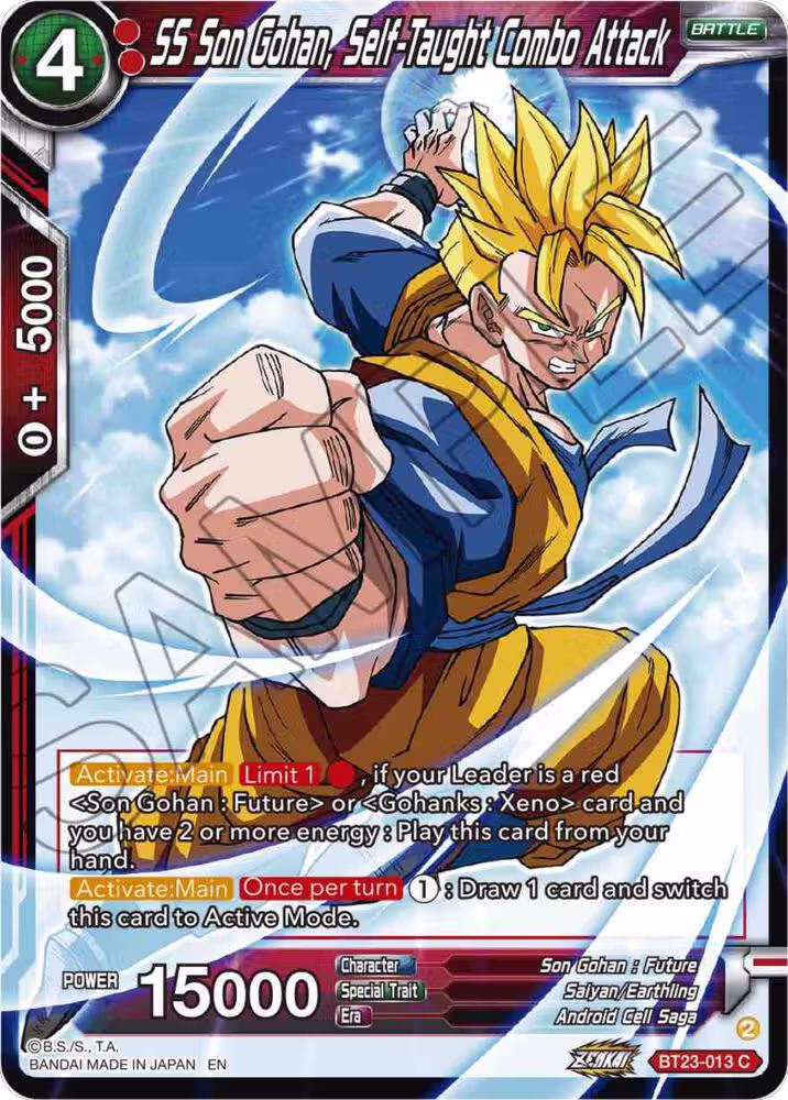 SS Son Gohan, Self-Taught Combo Attack (BT23-013), Perfect Combination — DB Super card price