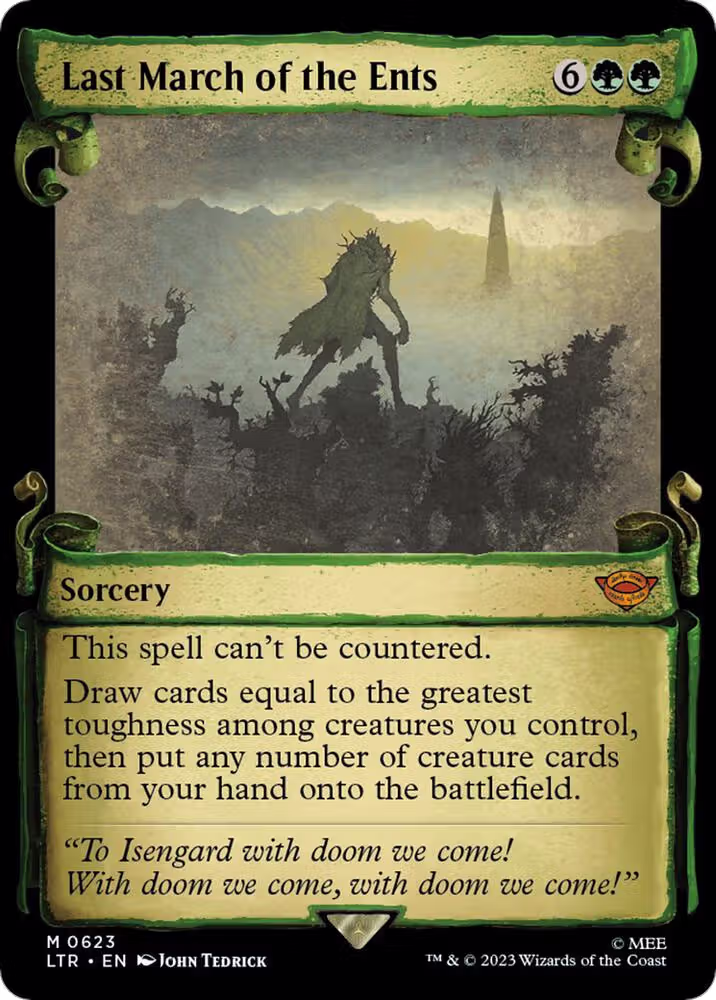 Last March of the Ents (Showcase Scrolls) (623), Universes Beyond: The Lord of the Rings: Tales of Middle-earth — Magic card price
