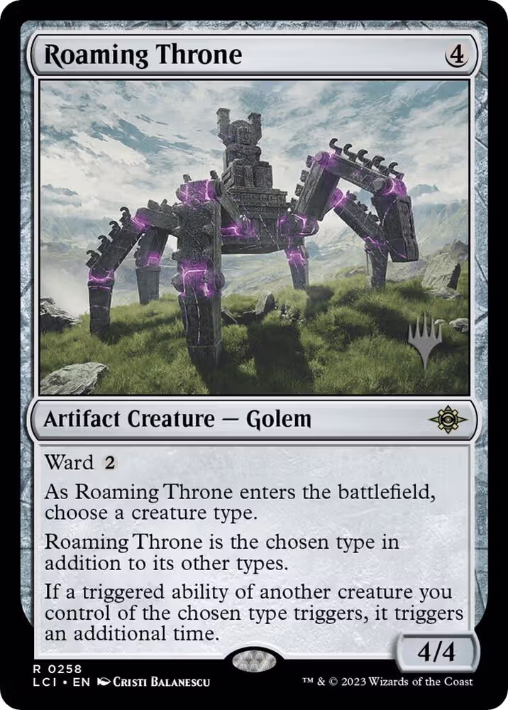 Roaming Throne (258), Promo Pack: The Lost Caverns of Ixalan — Magic card price