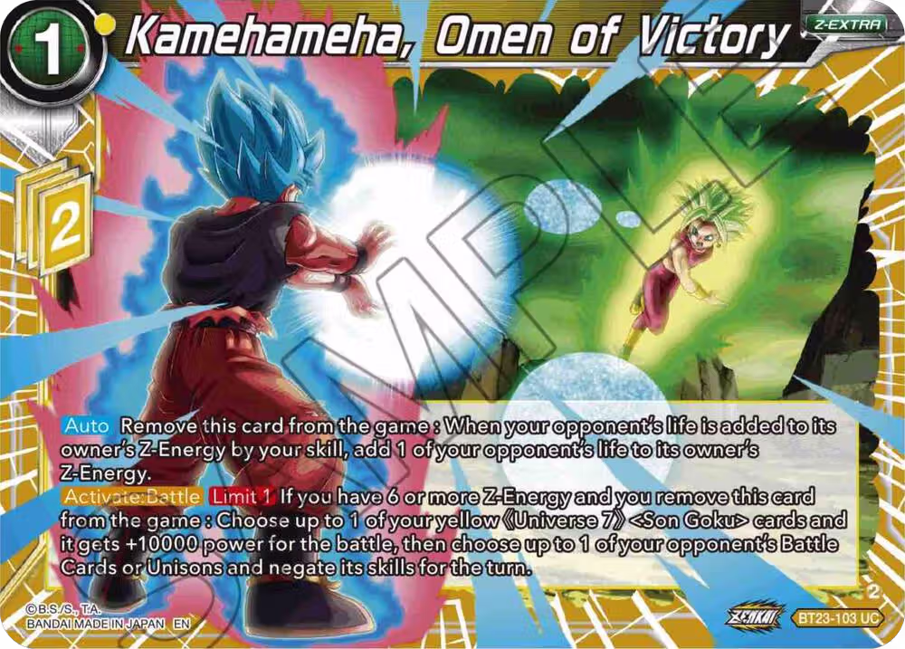 Kamehameha, Omen of Victory (BT23-103), Perfect Combination — DB Super card price