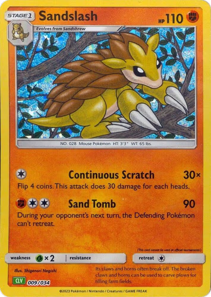 Sandslash (009/034), Trading Card Game Classic — Pokémon card price