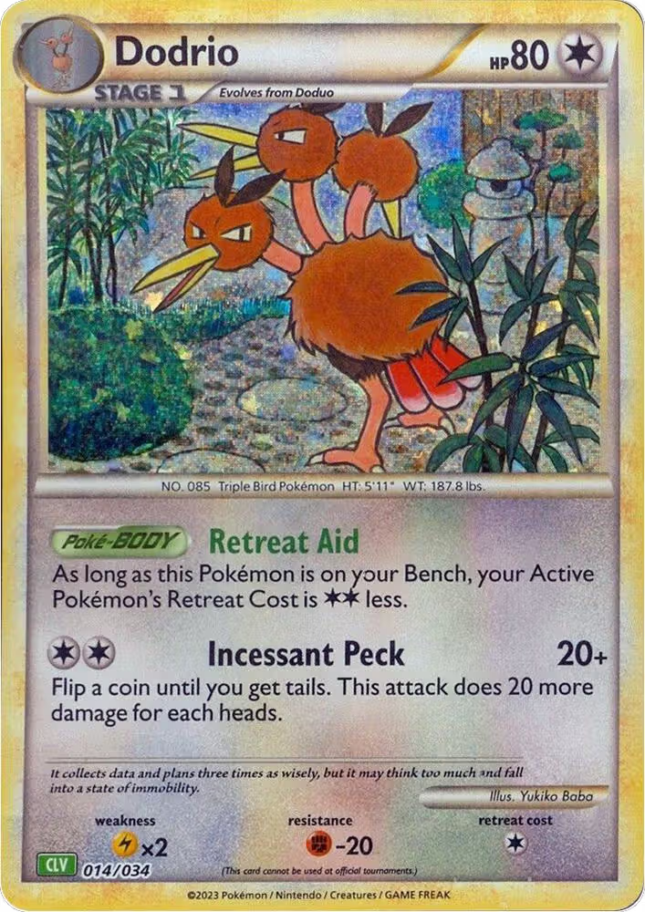Dodrio (014/034), Trading Card Game Classic — Pokémon card price