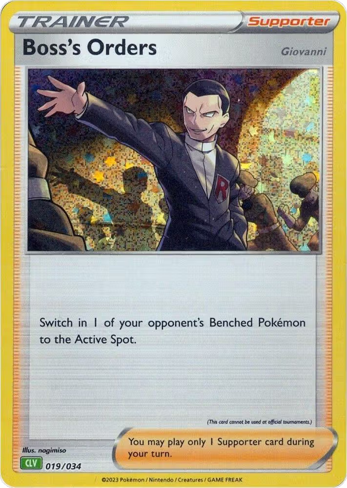 Boss's Orders [Giovanni] (CLV) (019/034), Trading Card Game Classic — Pokémon card price