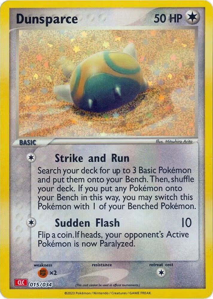 Dunsparce (015/034), Trading Card Game Classic — Pokémon card price