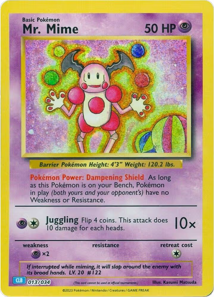 Mr. Mime (013/034), Trading Card Game Classic — Pokémon card price