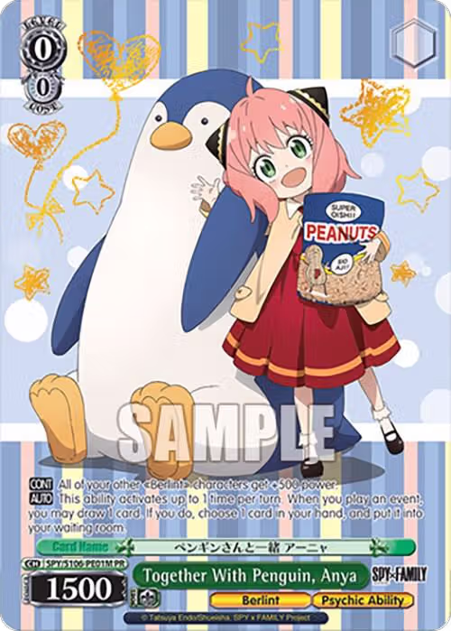 Together With Penguin, Anya (Meister) (SPY/S106-PE01M PR), SPY x FAMILY — Weiß Schwarz card price