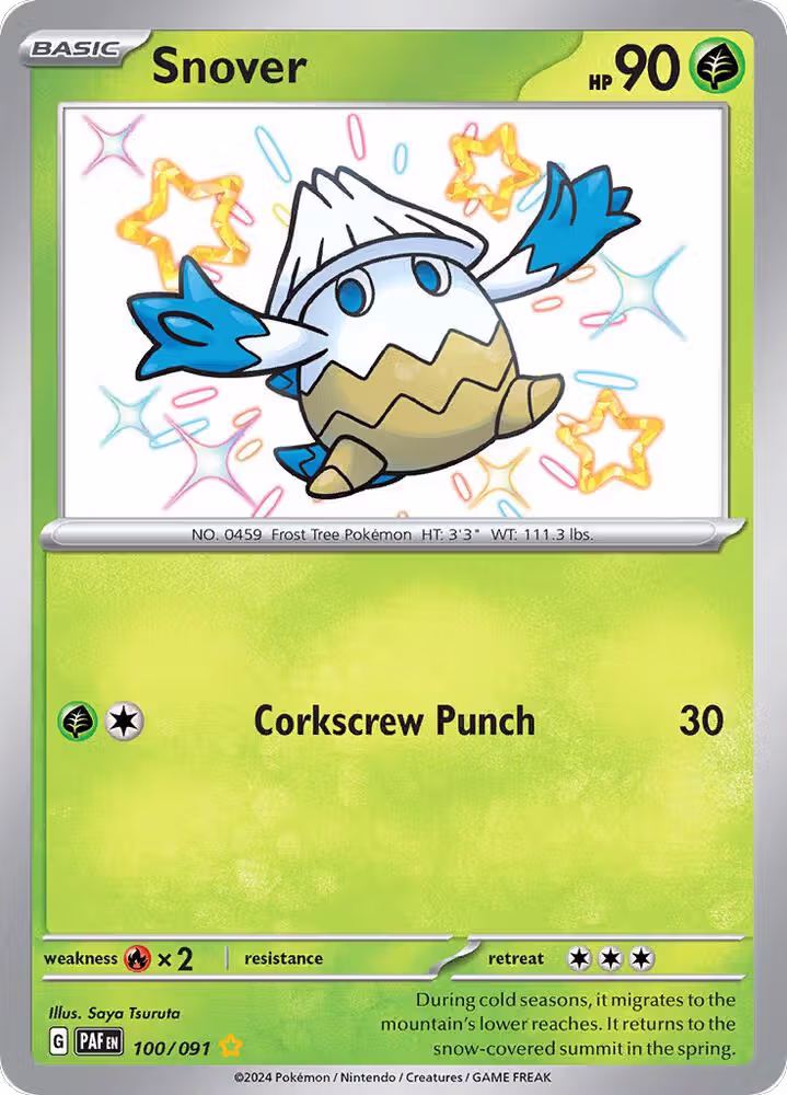 Snover (100/091), Paldean Fates — Pokémon card price