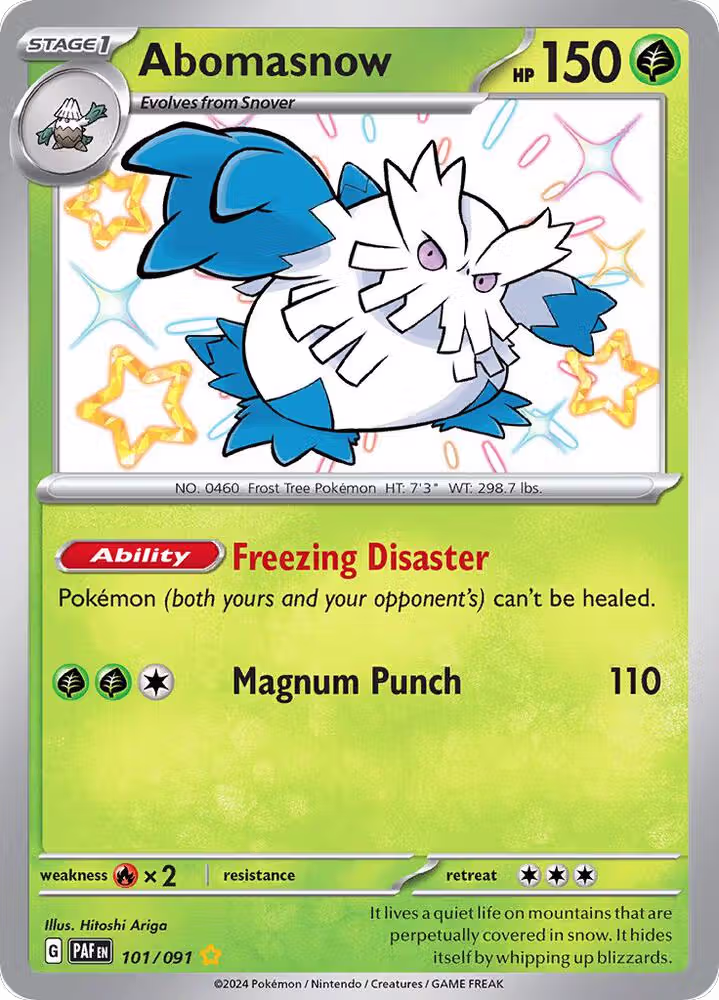 Abomasnow (101/091), Paldean Fates — Pokémon card price