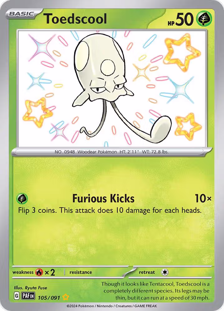 Toedscool - 105/091 (105/091), Paldean Fates — Pokémon card price