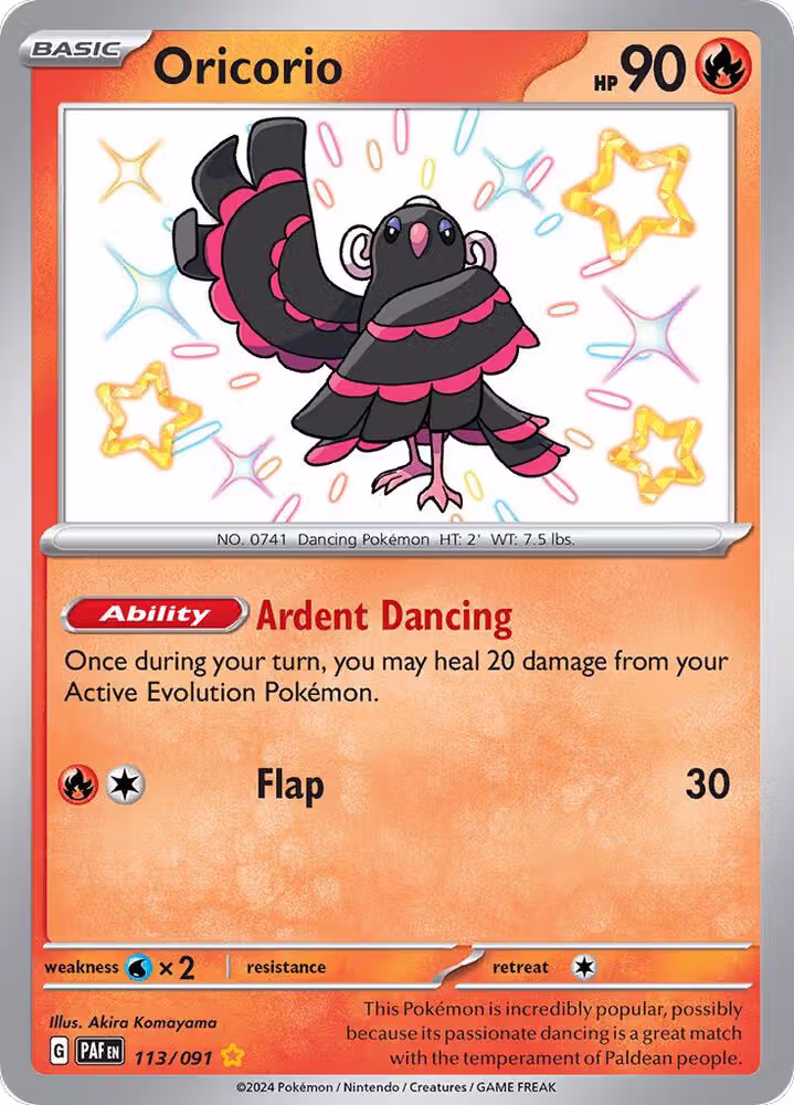 Oricorio (113/091), Paldean Fates — Pokémon card price