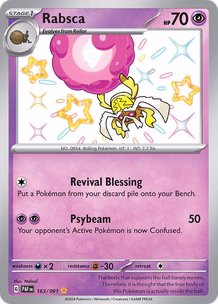 Rabsca (163/091), Paldean Fates — Pokémon card price