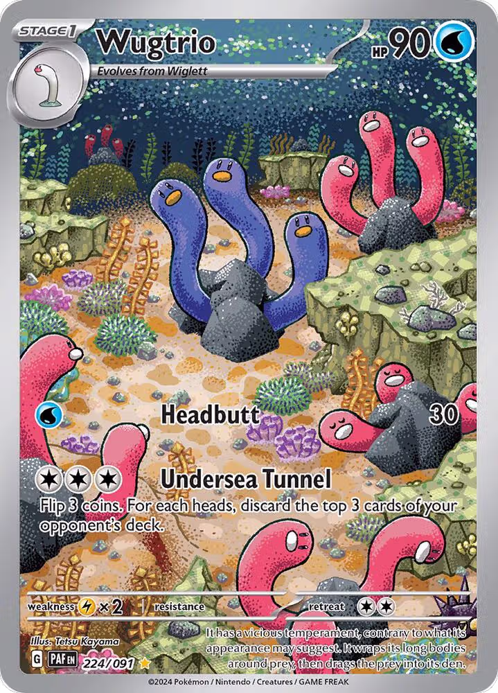 Wugtrio - 224/091 (224/091), Paldean Fates — Pokémon card price
