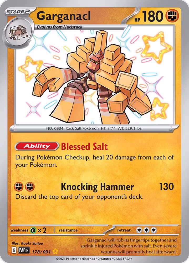 Garganacl (178/091), Paldean Fates — Pokémon card price