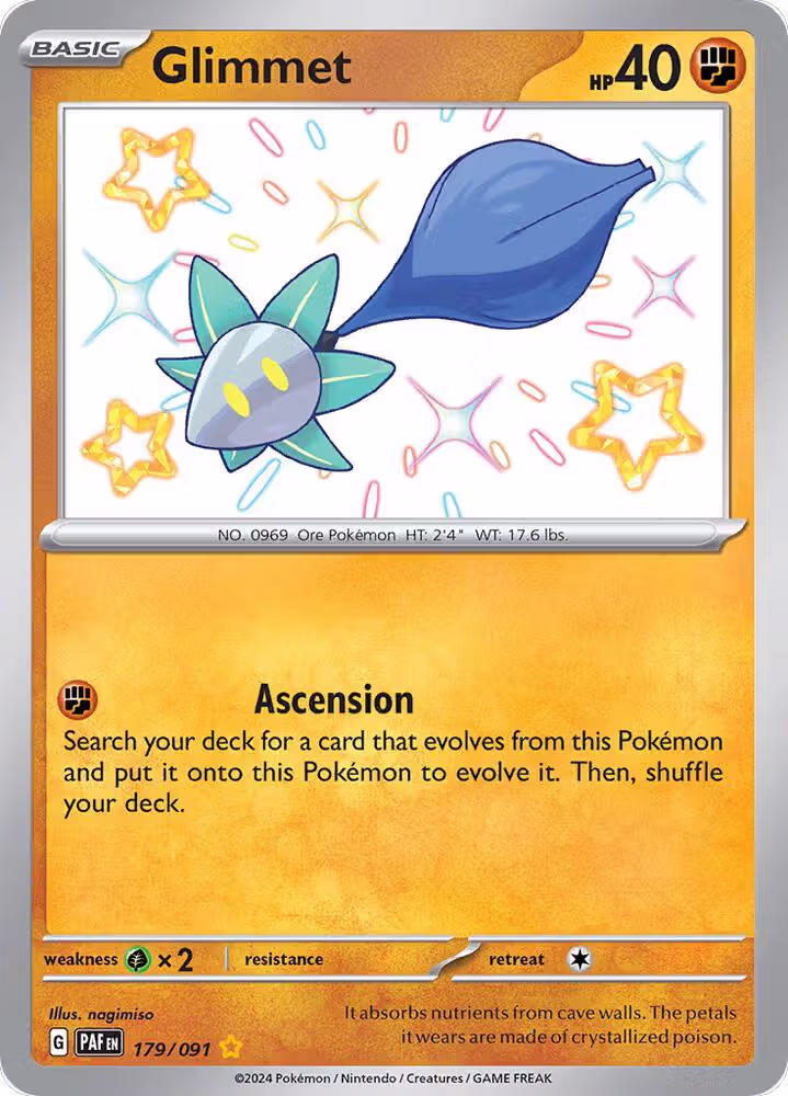 Glimmet (179/091), Paldean Fates — Pokémon card price