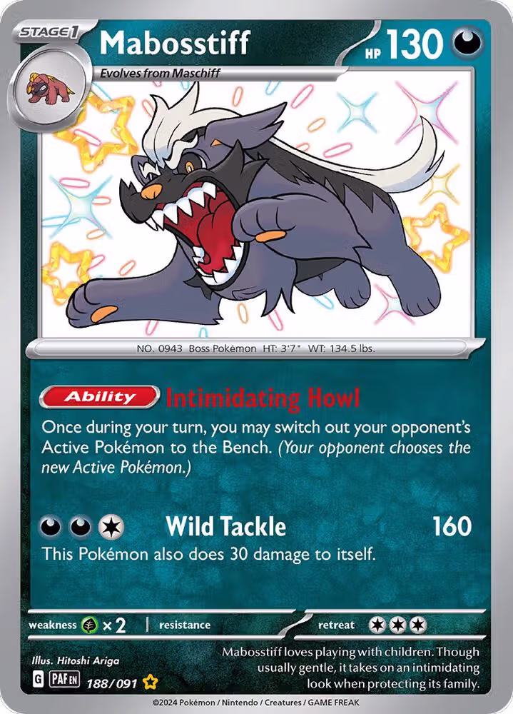 Mabosstiff - 188/091 (188/091), Paldean Fates — Pokémon card price