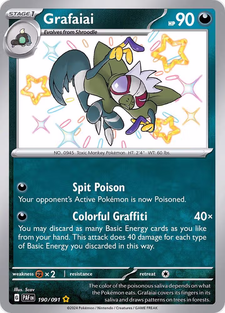 Grafaiai (190/091), Paldean Fates — Pokémon card price