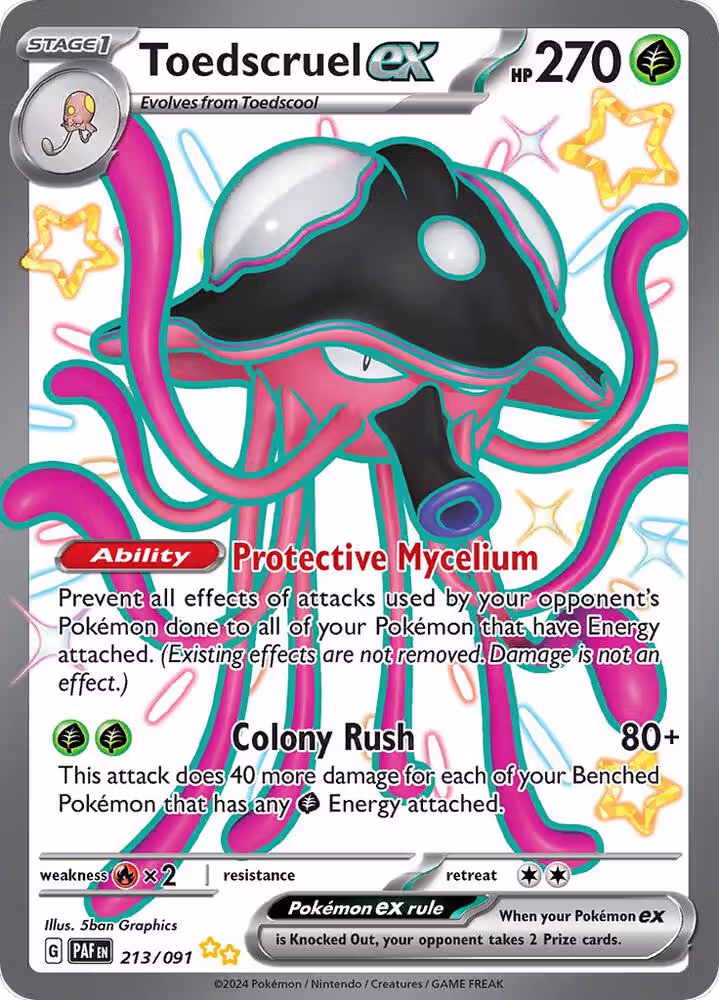 Toedscruel ex - 213/091 (213/091), Paldean Fates — Pokémon card price