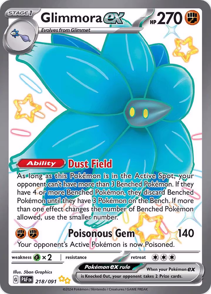 Glimmora ex (218/091), Paldean Fates — Pokémon card price