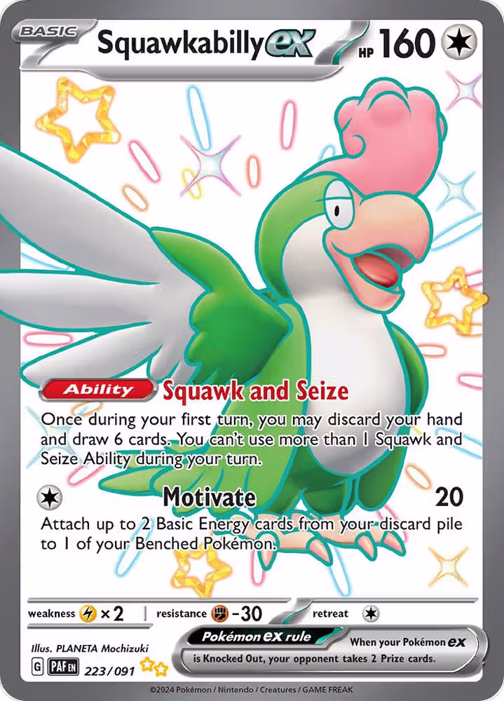 Squawkabilly ex - 223/091 (223/091), Paldean Fates — Pokémon card price