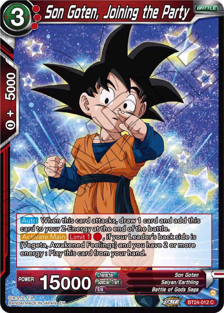 Son Goten, Joining the Party (BT24-012), Beyond Generations — DB Super card price